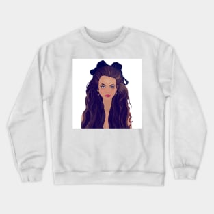 Girl with ribbon Illustration Crewneck Sweatshirt